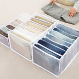 Boxtoday modern Jeans Storage Box Closet Wardrobe Clothes Compartment Boxes Drawer Jeans Socks Separation Organizer Pants Storage