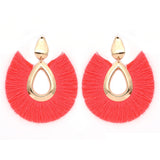 Boho Waterdrop Shaped Tassel Earrings for Women Big Dangle Statement Earrings Party Jewelry Bijoux Boucles D Oreille Femme