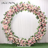 Boxtoday Ring Arch Flower Stand Set Wedding Background Decor Rose Flower Arrangement Party Home Outdoor Wedding Artificial Flower