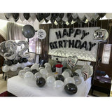 Boxtoday Silver Black Style Foil Letter Number Balloons Baby Shower Helium Ballon Happy Birthday Kids Adult Party Decoration Supplies