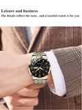 Boxtoday watches for men smart watch Men Watch Stainless Steel Top Quailty Luxury Push Button Hidden Clasp Waterproof Luminous Date Week Sport Wrist Watches