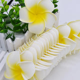 Boxtoday 10Pcs Plumeria PE Foam Frangipani Artificial Flower Headdress Home Garden Egg Flowers Wedding Decoration Event Party Supplies