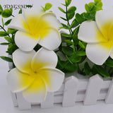 Boxtoday 10Pcs Plumeria PE Foam Frangipani Artificial Flower Headdress Home Garden Egg Flowers Wedding Decoration Event Party Supplies