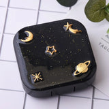 Boxtoday Cosmic Pattern Colors Contact Lenses Case Container Travel Kit Set Storage Mirror Box for Lenses