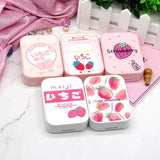 Boxtoday Strawberry Contact Lens Case with Stick Mirror Set Contact Lens Partner Container Storage Holder Random color