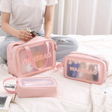 Boxtoday PU Women Travel Storage Bag Cosmetic Bag Makeup Bag Travel Organizer Bags Waterproof Washbag Transparent Cosmetic Cases