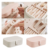 Boxtoday Portable Jewelry Box Jewelry Organizer Display Travel Jewelry Display Case Boxes Button Leather Storage Zipper Jewelers