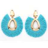 Boho Waterdrop Shaped Tassel Earrings for Women Big Dangle Statement Earrings Party Jewelry Bijoux Boucles D Oreille Femme