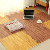 Boxtoday Foam Play Puzzle Mats Wood Grain Soft Non-slip DIY Toy Floor Carpets Reduce Noise J2Y