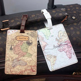 Boxtoday Creative World Map High Quality Travel Accessories Luggage Tag PU Suitcase ID Addres Holder Baggage Boarding Tag Portable Label