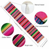 Boxtoday Popular Mexican Table Runner Stripe Shawl Blanket Rainbow Decoration With Beach Tablecloth Table Tassel 35*215cm Mat B5i2