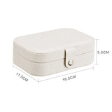 Boxtoday Portable Jewelry Box Jewelry Organizer Display Travel Jewelry Display Case Boxes Button Leather Storage Zipper Jewelers