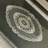 Boxtoday European Transparent Lace Oval Tablecloth Living Room Study Bedroom Coffee Table Cloth Hotel Villa Banquet Party Decoration