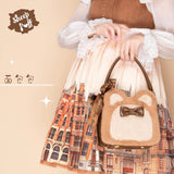 Boxtoday Gift Sweet Lolita Soft Girl Daily Hand Carry Messenger Ribbon Bow Bear Party Bag Female Kawaii Girl Kawaii Lolita Bag Loli Cos