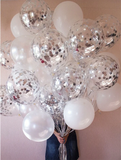 Boxtoday 30pcs 12inch Silver Confetti Balloon Happy Birthday Wedding Party Decor Globos Pearl White Air Helium Balls Baby Shower Supplies