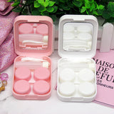 Boxtoday Strawberry Contact Lens Case with Stick Mirror Set Contact Lens Partner Container Storage Holder Random color