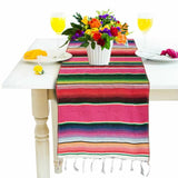 Boxtoday Popular Mexican Table Runner Stripe Shawl Blanket Rainbow Decoration With Beach Tablecloth Table Tassel 35*215cm Mat B5i2