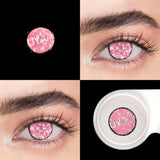 Boxtoday 2PCS/Pair Pink Lense Halloween Lenses anime accessories Color contact lenses Cosplay Anime Lenses Yearly Contact lens