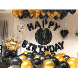 Boxtoday Silver Black Style Foil Letter Number Balloons Baby Shower Helium Ballon Happy Birthday Kids Adult Party Decoration Supplies