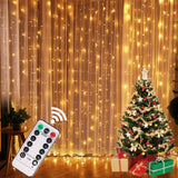 Boxtoday Christmas Lights Curtain Garland Merry Christmas Decorations For Home Christmas Ornaments Xmas Gifts Navidad 2024 New Year Decor