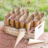 Boxtoday Wood Grain Confetti Cone Holder Rose Dried Flower Petal Wedding Decor For Weddings Decor Village Wedding Party Decor Confetti