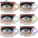 Boxtoday 1 Pair Eye Lenses Iceland Coloured 14.2mm Contact Lenses for Eyes Cosmetic Contact Lens Eye Color Beauty Makeup