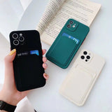 Boxtoday Phone Case For iphone 11 12 13 pro max XR x xs max 7 8 plus se 2020 12 mini 14 15 Soft Silicone Wallet Card Holder cover