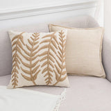 Boxtoday Linen Leaves Embroidery Cushion Covers