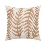 Boxtoday Linen Leaves Embroidery Cushion Covers