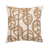 Boxtoday Linen Leaves Embroidery Cushion Covers