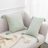 Boxtoday Linen Leaves Embroidery Cushion Covers