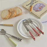 Boxtoday Gift Retro Checkerboard Spoon