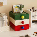 Boxtoday Retro Desktop Organizer with Drawer