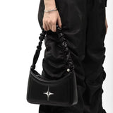 Boxtoday Gift Black Leather Y2k Bag