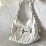 Boxtoday Gift White Leather Y2k Bag