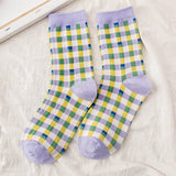 Boxtoday Gift Lavender Gingham Socks