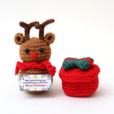 Boxtoday-shop Christmas Potato Positive Energy Crocheted Snowman Elk Doll Finished Wool Woven Santa Claus