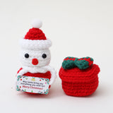 Christmas Potato Positive Energy Crocheted Snowman Elk Doll Finished Wool Woven Santa Claus