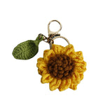 knitted Exquisite Hand-Woven Flower Pendant Baoma Wool Crocheted Small Flower Pendant Creative Hand-Made Keychain