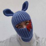 shamar Hot Selling Handmade Knitted Rabbit Ears Hat Spring and Summer New Wool Hat Halloween Christmas Decorations