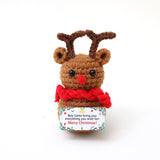 Christmas Potato Positive Energy Crocheted Snowman Elk Doll Finished Wool Woven Santa Claus