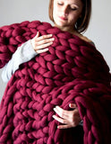 Nordic Super Thick Wool Hand-Woven Blanket Sofa Blanket Blanket Knitted Thick Wool Blanket