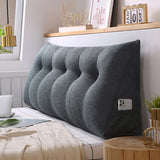 bedroom ideas European-Style Bedside Cushion Tatami Cotton and Linen Triangle Wall Backrest Double Soft Bag Waist Support Pillow Removable and Washable