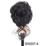 long Lazy Style Hair Clip Flower Bud Ball Head Female Natural Fluffy Long Beard Hair Bag Wig Set Ponytail Wig Ring Hairpin