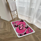 apartment decorating INS Style Girl's Cashmere-like Bedroom Bedside Blanket Bathroom Absorbent Non-Slip Floor Mat Bathtub Foot Mat