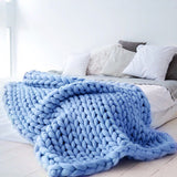 Nordic Super Thick Wool Hand-Woven Blanket Sofa Blanket Blanket Knitted Thick Wool Blanket