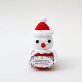 Christmas Potato Positive Energy Crocheted Snowman Elk Doll Finished Wool Woven Santa Claus