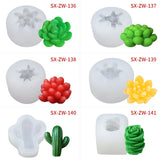 christmas decor ideas for living room Sanxin Three-Dimensional Succulent Silicone Candle Mold DIY Aromatherapy Candle Fragrant Stone Plaster Pudding Cake Grinding Tool