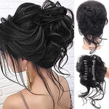 long Lazy Style Hair Clip Flower Bud Ball Head Female Natural Fluffy Long Beard Hair Bag Wig Set Ponytail Wig Ring Hairpin