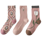 Boxtoday Gift Pastel Pink Floral Socks